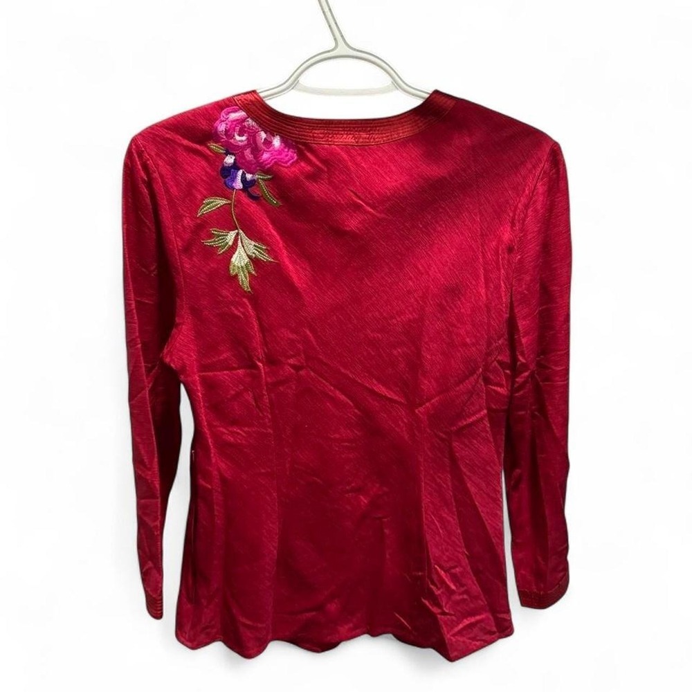 True Vintage Y2K 00s Fairy Babydoll Silk Blouse - Picture 3 of 4